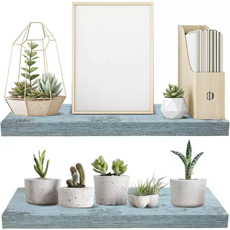 Floating Wall Shelves (24x9) for Bedroom, Decor, Kitchen, Living Room - for Trophies, Frames, Bookshelf