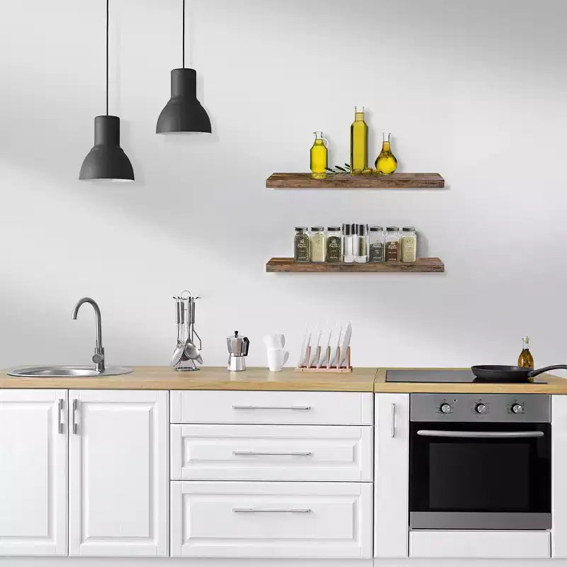 Floating Wall Shelves (24x9) for Bedroom, Decor, Kitchen, Living Room - for Trophies, Frames, Bookshelf