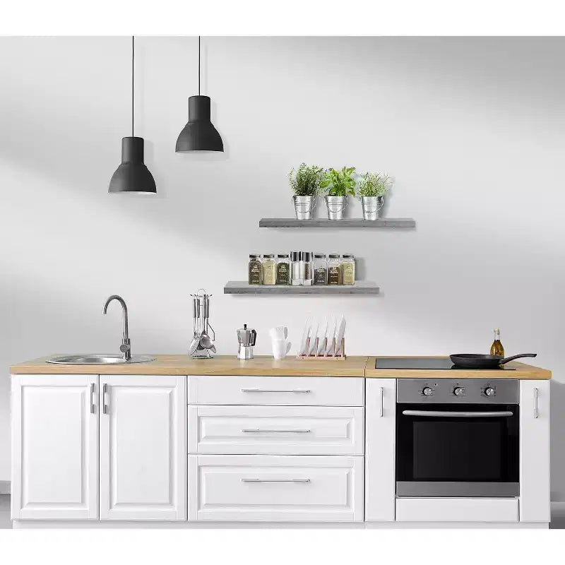 Floating Wall Shelves (24x9) for Bedroom, Decor, Kitchen, Living Room - for Trophies, Frames, Bookshelf