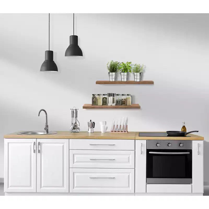 Floating Wall Shelves (24x9) for Bedroom, Decor, Kitchen, Living Room - for Trophies, Frames, Bookshelf