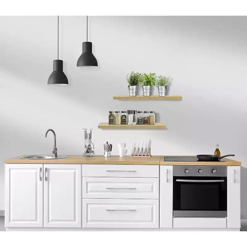 Floating Wall Shelves (24x9) for Bedroom, Decor, Kitchen, Living Room - for Trophies, Frames, Bookshelf