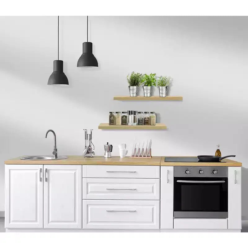 Floating Wall Shelves (24x9) for Bedroom, Decor, Kitchen, Living Room - for Trophies, Frames, Bookshelf