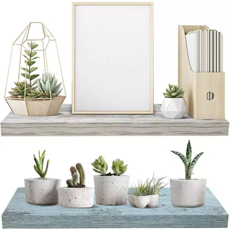 Floating Wall Shelves (24x9) for Bedroom, Decor, Kitchen, Living Room - for Trophies, Frames, Bookshelf