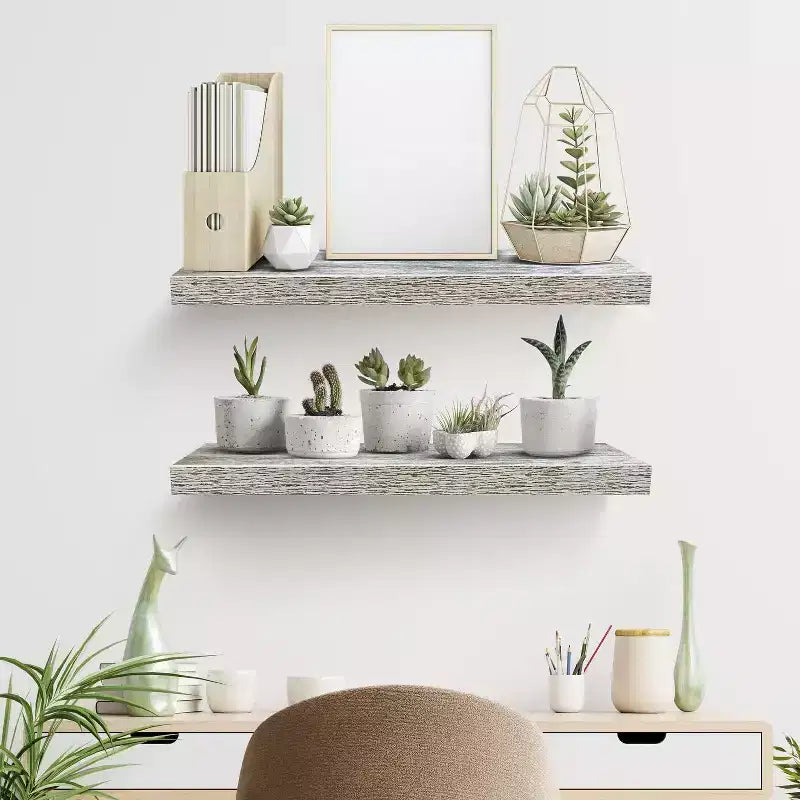 Floating Wall Shelves (24x9) for Bedroom, Decor, Kitchen, Living Room - for Trophies, Frames, Bookshelf