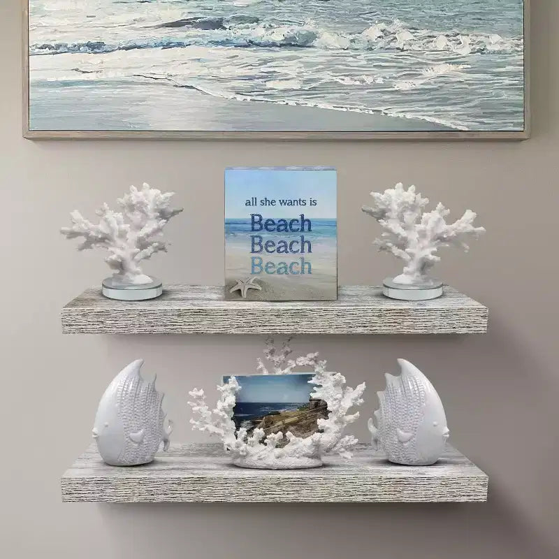 Floating Wall Shelves (24x9) for Bedroom, Decor, Kitchen, Living Room - for Trophies, Frames, Bookshelf