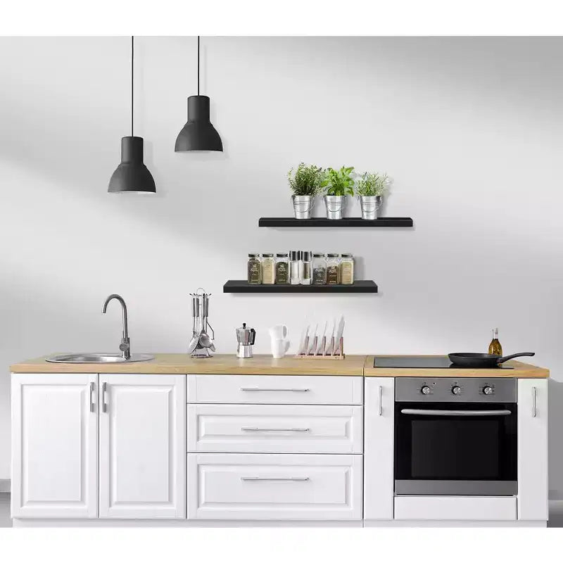 Floating Wall Shelves (24x9) for Bedroom, Decor, Kitchen, Living Room - for Trophies, Frames, Bookshelf
