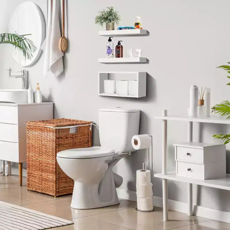Floating Shelves with Invisible Brackets & 1 Rectangular Box