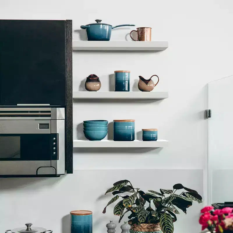 Solid Wood Floating Shelves - for Bathroom Decor, Books, Bedroom & Living Room