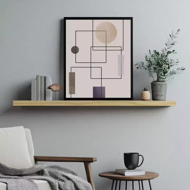 Solid Wood Floating Shelves - for Bathroom Decor, Books, Bedroom & Living Room