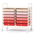 Carrello portatutto a 12 cassetti, organizer per carta su rotelle, carrello con ruote, piano d'appoggio e cassetti portaoggetti rimovibili, carrello multiuso per attrezzi artistici e artigianali