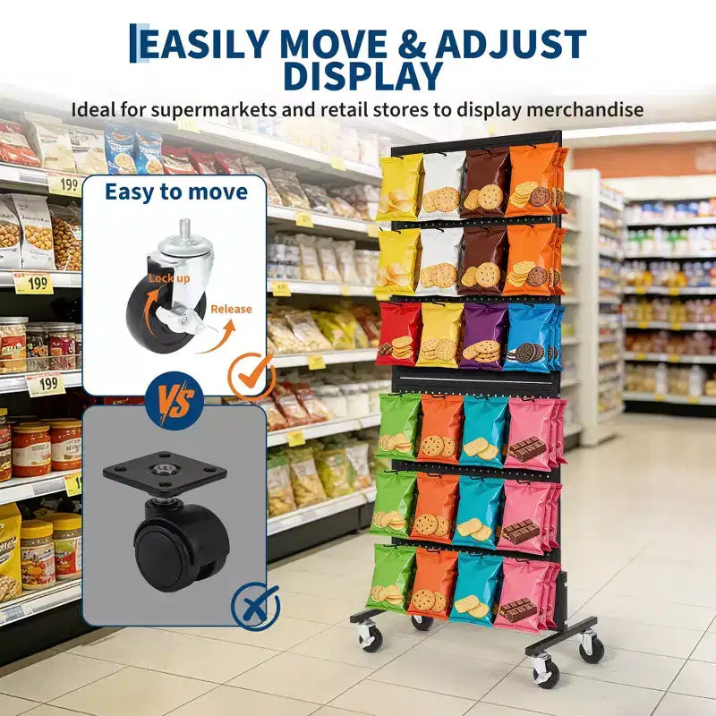 2'5' Standing Pegboard Display Rack with 10 Hooks, Heavy-Duty Metal Floor Peg Board with T-Base for Retail, Craft Shows, Tool Shops