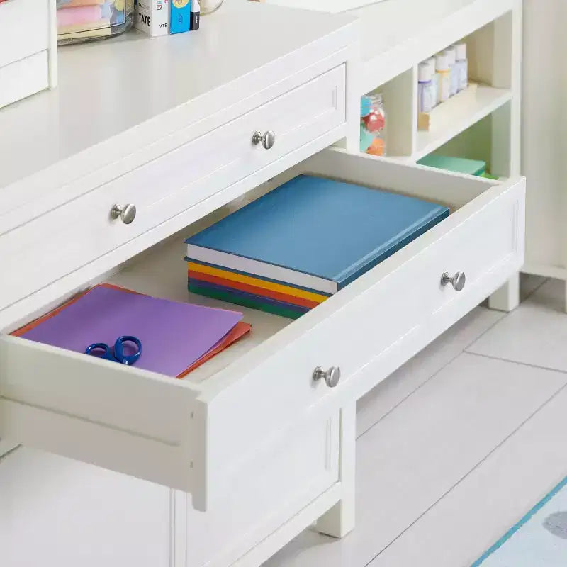 Mobilietto per le Opere d'Arte dei Bambini: Organizer per Forniture di Arti e Mestieri in Legno per Bambini con Cassetti per la Carta