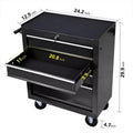 Tool Cart On Wheels with Drawers,4 Drawer Rolling Tool Box,Locking Tool Chest Cabinet,Mobile Toolbox for Garage Home Workshop Mechanics Craft Black