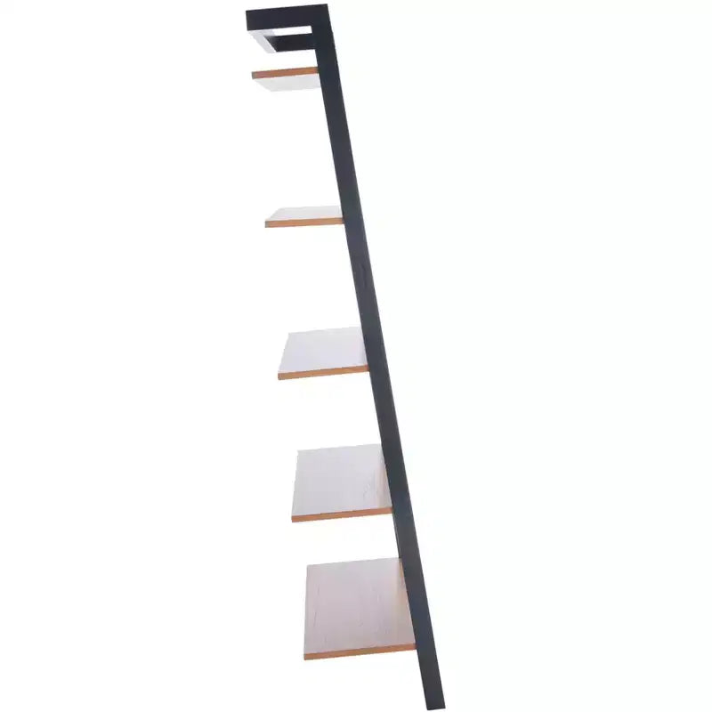 5 Tier Leaning Etagere Bookshelf