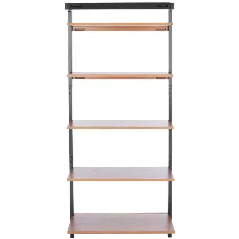 5 Tier Leaning Etagere Bookshelf