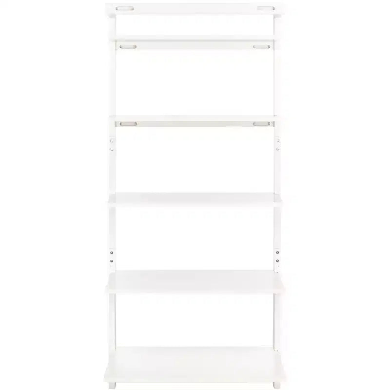 5 Tier Leaning Etagere Bookshelf