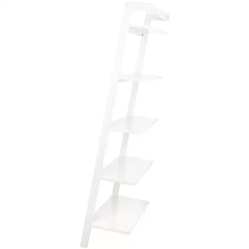 5 Tier Leaning Etagere Bookshelf