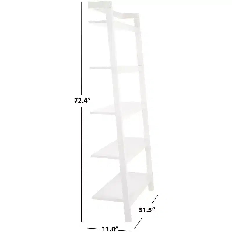 5 Tier Leaning Etagere Bookshelf