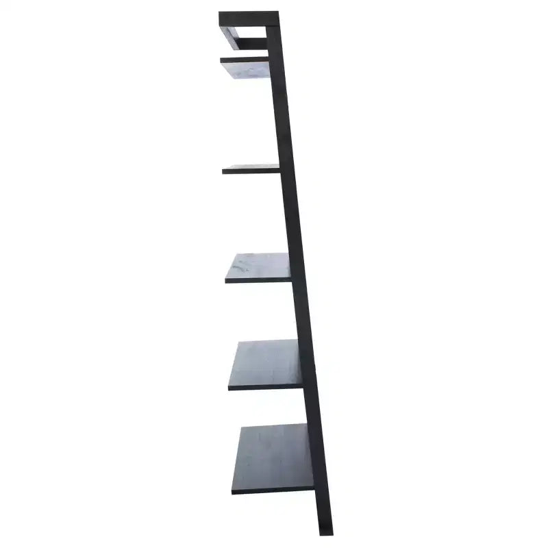 5 Tier Leaning Etagere Bookshelf
