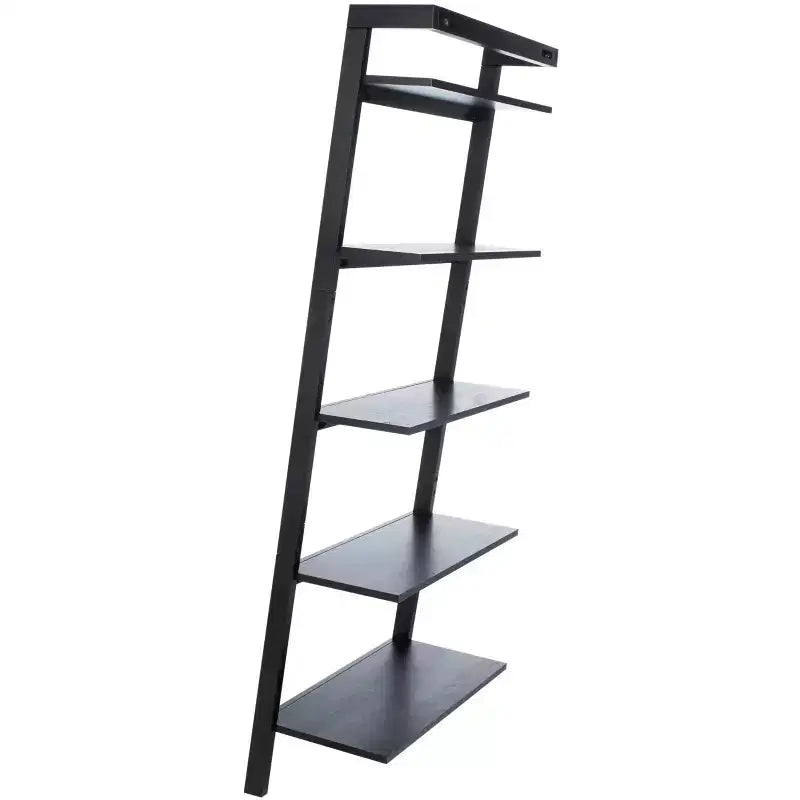 5 Tier Leaning Etagere Bookshelf