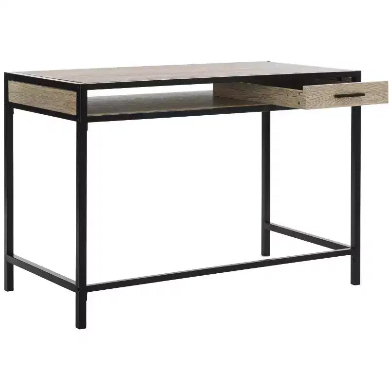 1 Drawer 1 Shelf Desk - Rustic Brown/Black