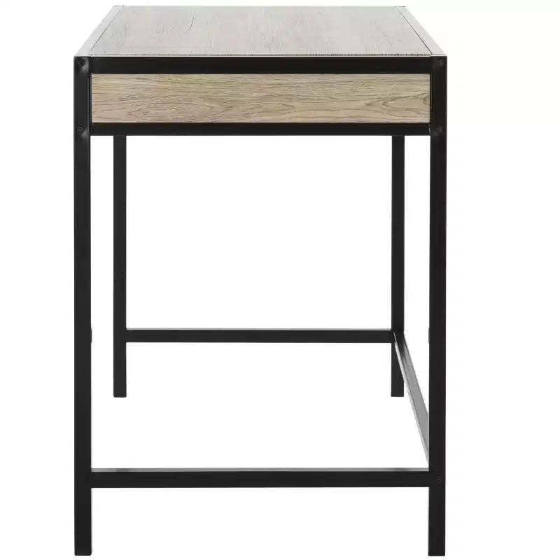 1 Drawer 1 Shelf Desk - Rustic Brown/Black